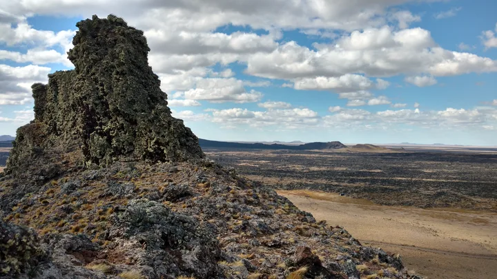 Volcanic formations and landscape in Pali Aike
