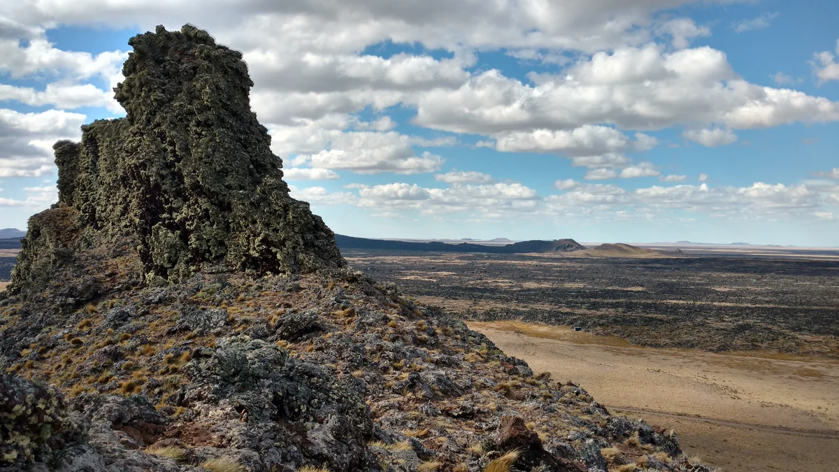 Volcanic formations and landscape in Pali Aike
